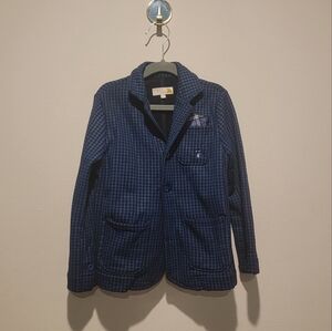 Sierra Julian Kids Navy Houndstooth Blazer Size 6